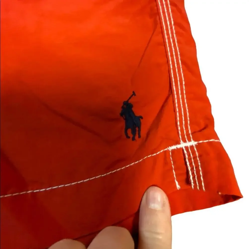 Polo Ralph Lauren Mens Size Small Red Swim Trunks